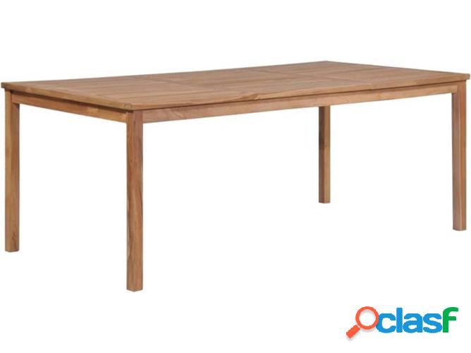 Mesa de jardín VIDAXL madera teca maciza (200x100x77 cm)