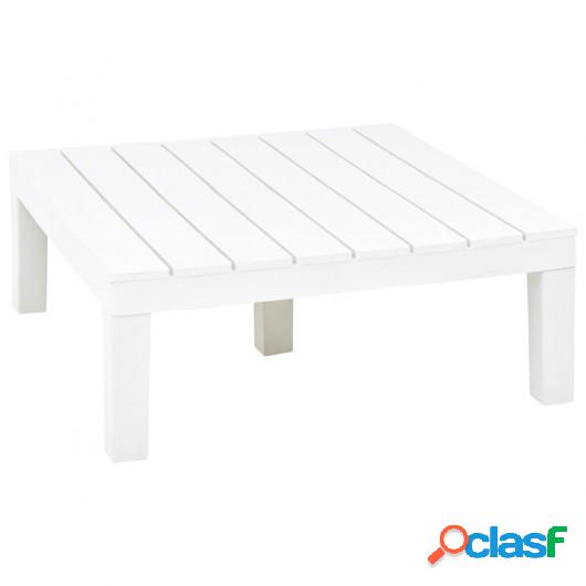 Mesa de jardín de plástico blanco 78x78x31 cm