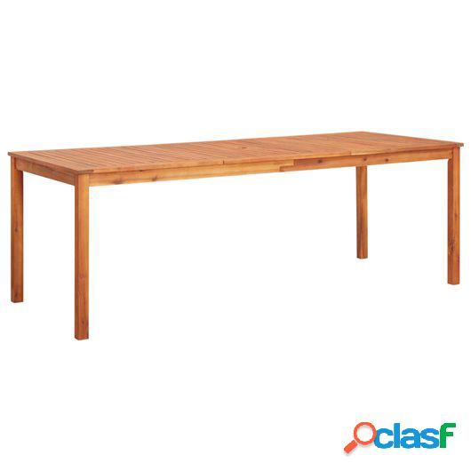 Mesa de jardín madera maciza de acacia 215x90x74 cm
