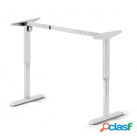 Mesa motorizada regulable en altura, acero, blanco