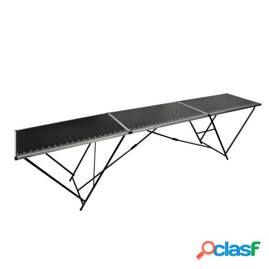 Mesa para empapelar plegable de MDF y aluminio 300x60x78 cm
