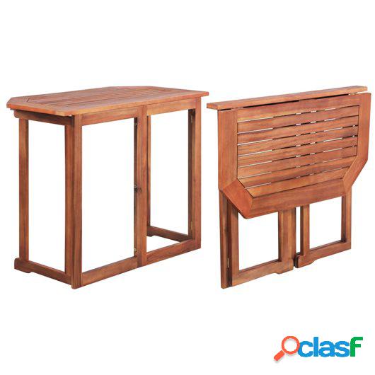 Mesa para terraza madera de acacia maciza 90x50x75 cm