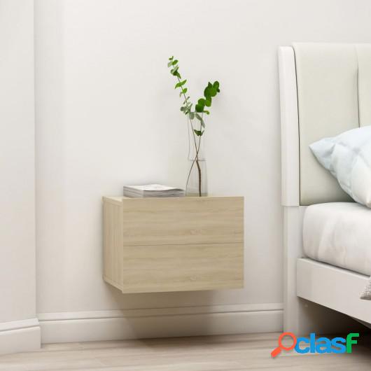 Mesita de noche 2 uds aglomerado color roble Sonoma 40x30x30