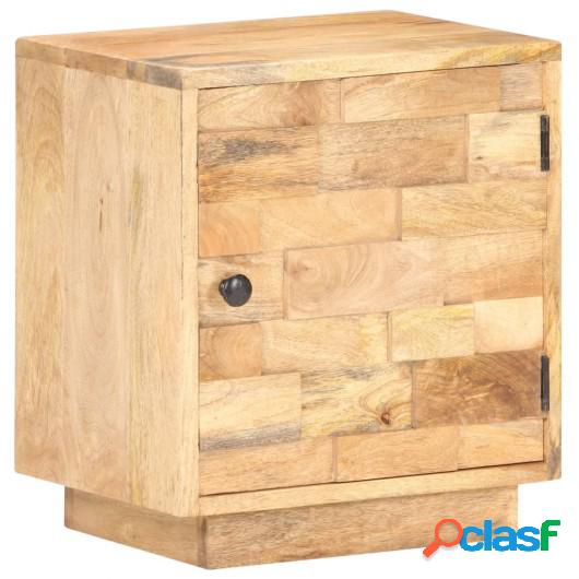 Mesita de noche de madera maciza de mango 40x30x45 cm