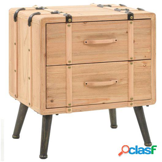 Mesita de noche madera maciza de abeto 50x35x57 cm