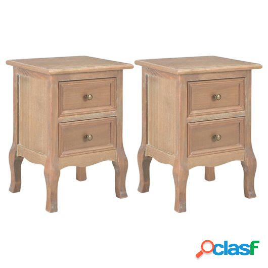 Mesitas de noche 2 unidades MDF 35x30x49 cm