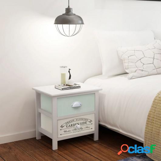 Mesitas de noche de estilo francés de madera 2 unidades