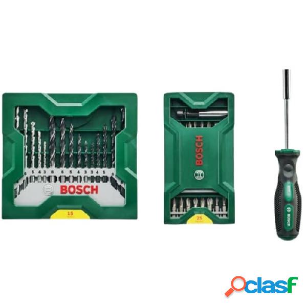 Mini sets X-Line Bosch de 15 brocas 25 puntas de atornillar