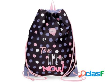 Mochila ROLL ROAD The Time Is Now Negro (32x42x0,5 cm)