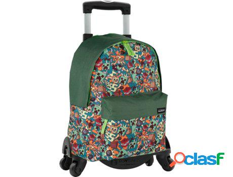 Mochila con Trolley MINECRAFT Crazy 4 Ruedas (Multicolor -