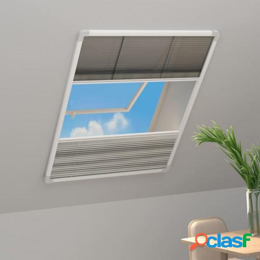 Mosquitera plisada para ventanas aluminio con sombra 60x160