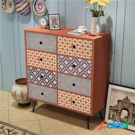 Mueble auxiliar con 8 cajones marrón