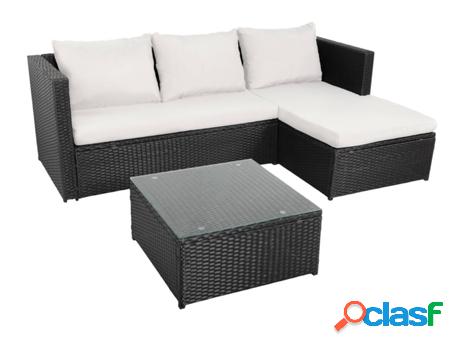 Mueble de Jardín BENEFFITO Navagio (Resina Trenzada - Negro