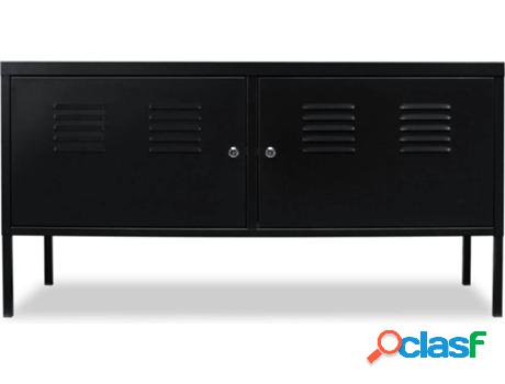 Mueble de TV ART PLANET (118x40x60cm - Acero - Negro)