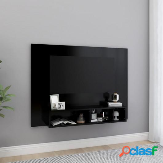 Mueble de TV de pared aglomerado negro 120x23,5x90 cm