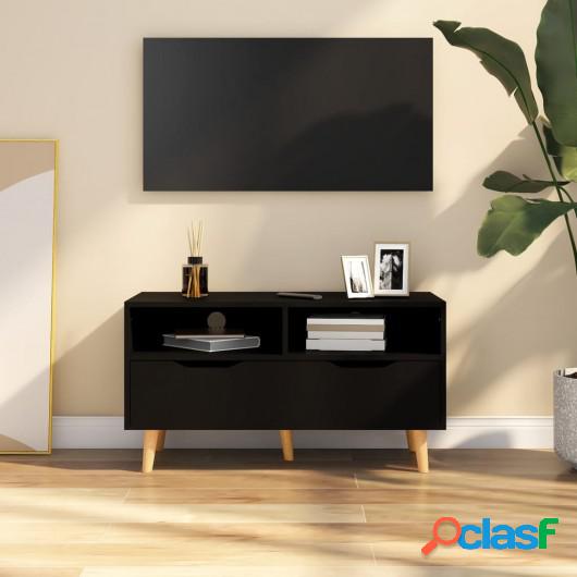 Mueble para TV aglomerado negro 90x40x48,5 cm