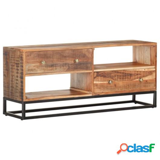 Mueble para TV de madera maciza de acacia rugosa 120x30x50