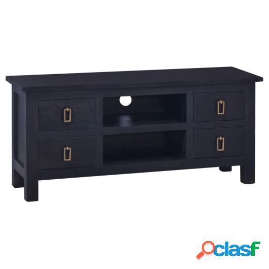 Mueble para TV madera maciza de caoba negro café 100x30x45