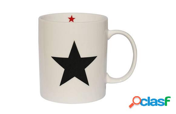 Mug de porcelana con estrella negra