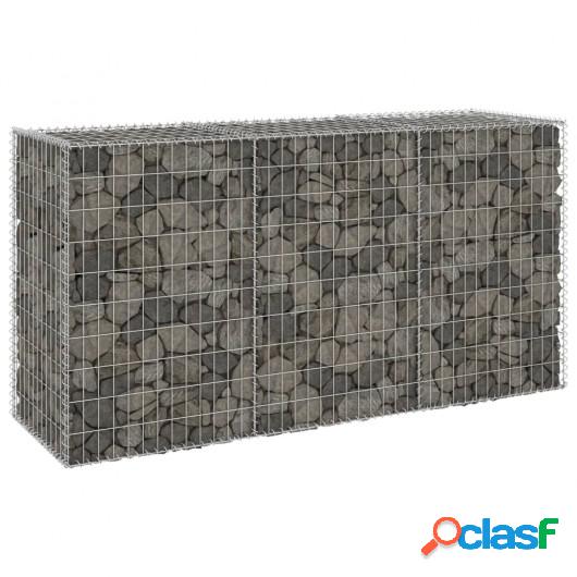 Muro de gaviones con cubiertas acero galvanizado 200x60x100