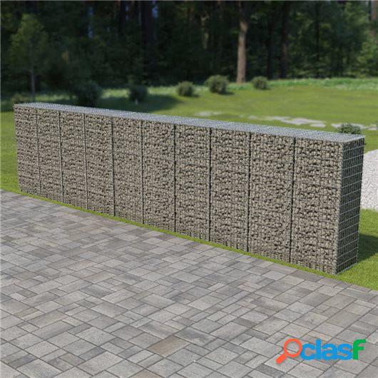 Muro de gaviones con cubiertas acero galvanizado 600x50x150