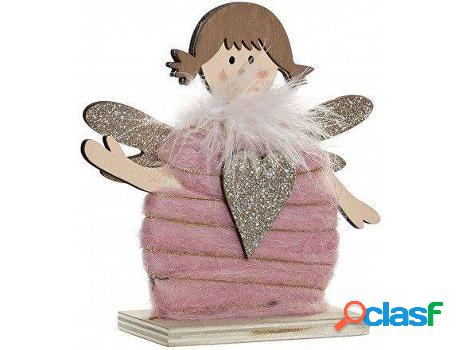 Navidad HOGAR Y MÁS Angel De Madera Navideña (madera)