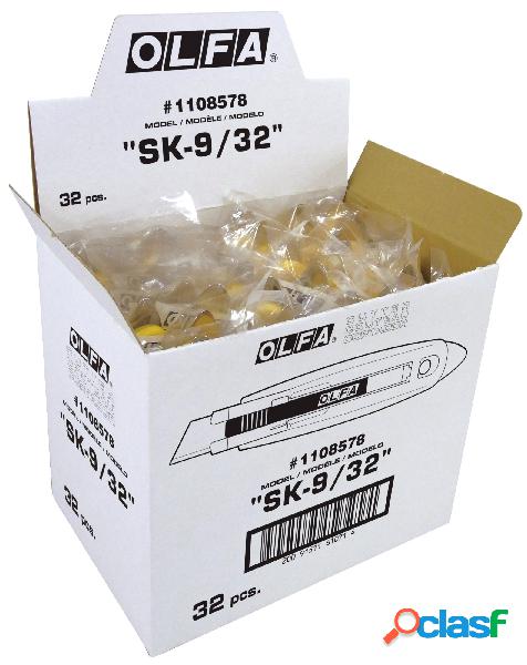 OLFA SK-9/32 - Cutter de seguridad con púa de metal duro y