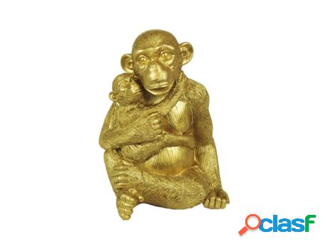Orangután con Bebé Figuras Bronce Colección Dorado Signes