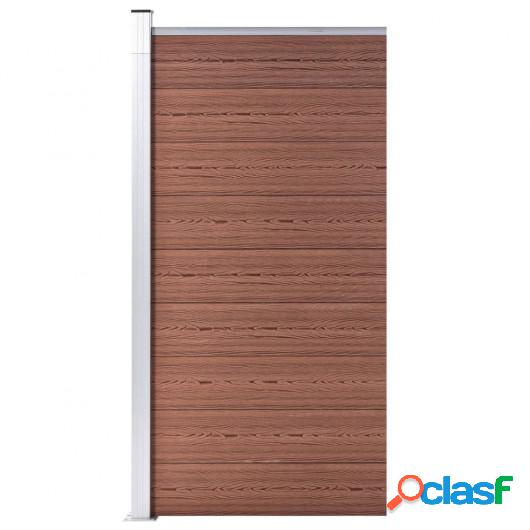 Panel de valla WPC marrón 95x186 cm