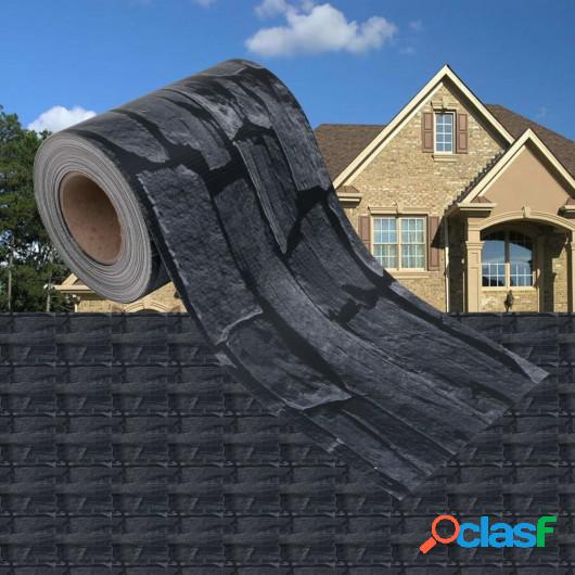 Paneles de privacidad 4 uds PVC gris 35x0,19 m