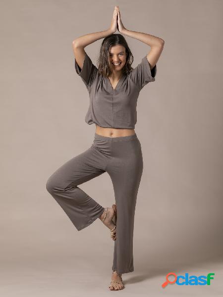 Pantalón comfy viscosa vegetal Marrón