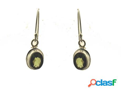 Pendientes BIJOUCOLOR Peridoto (Plata - Plateado - Talla