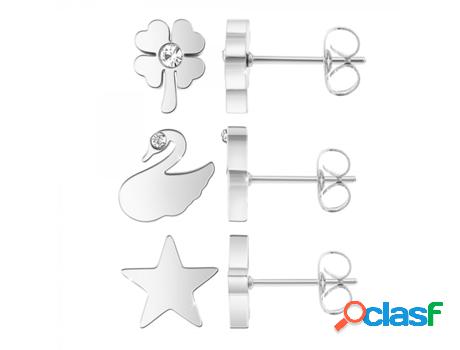 Pendientes SC_BOHEME Cristales (Acero - 9mm x 9mm)