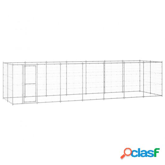 Perrera de exterior de acero galvanizado 16,94 m²