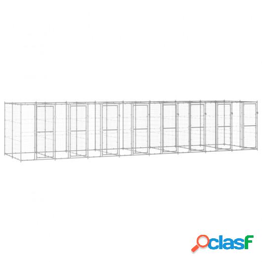 Perrera de exterior de acero galvanizado 19,36 m²