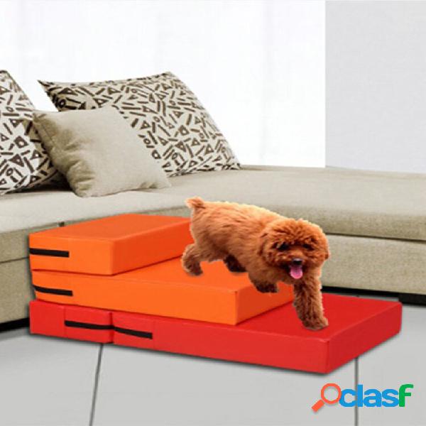 Pet Perro Escalera plegable de dos capas Alfombrilla para