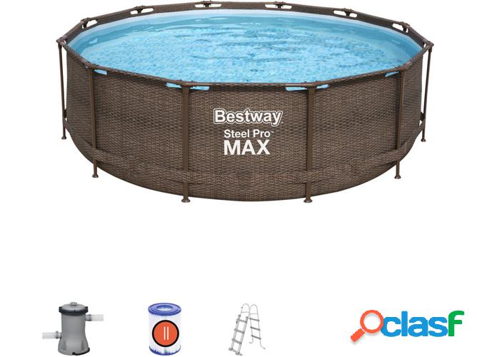 Piscina Tubular BESTWAY Steel Pro Max Marrón (366x100cm)