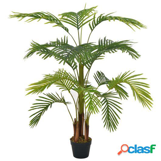 Planta artificial palmera con macetero 120 cm verde