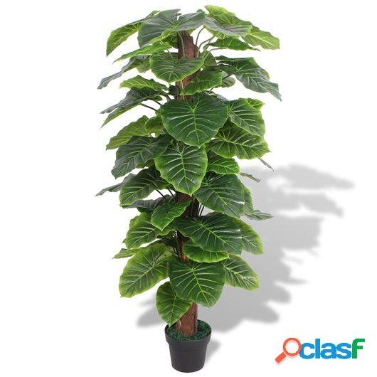 Planta de taro artificial con maceta 145 cm verde