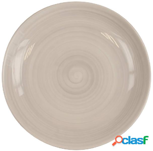 Plato Hondo de porcelana Fine China Gris de 23cm