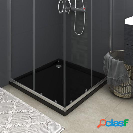 Plato de ducha cuadrado de ABS negro 80x80 cm