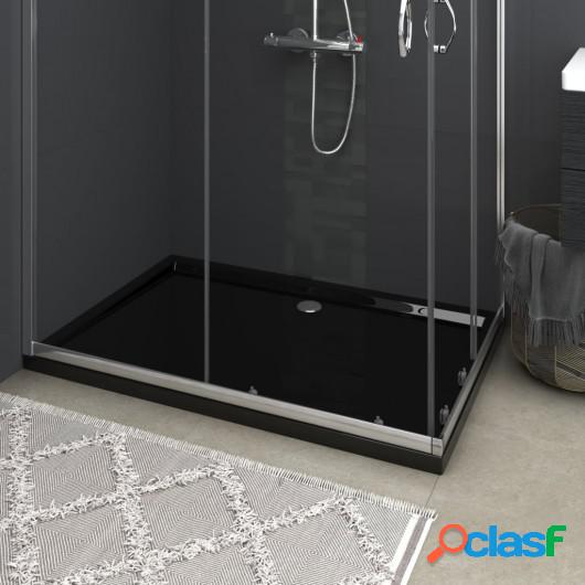 Plato de ducha rectangular negro ABS 80x120 cm