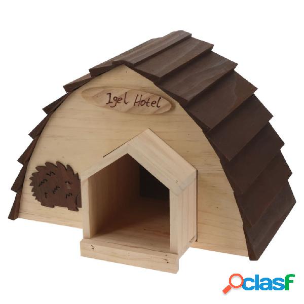 ProGarden Casa para erizos madera con corteza de árbol