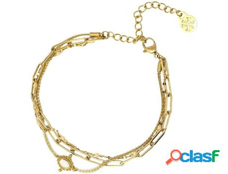 Pulsera ANARTXY 3 Chains With Stone (Acero Inoxidable -