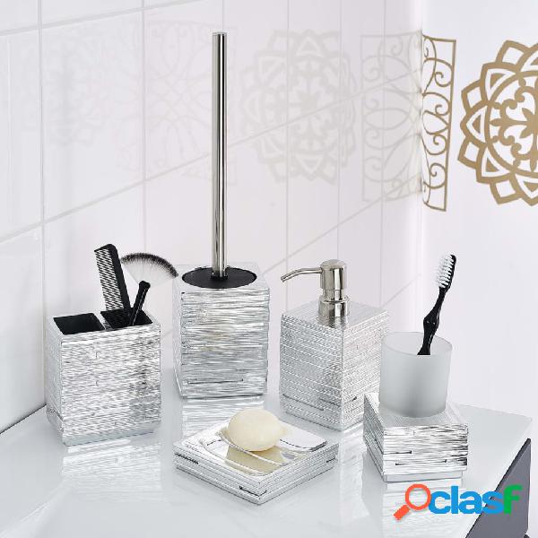 RIDDER Portacepillos de dientes Brick plateado