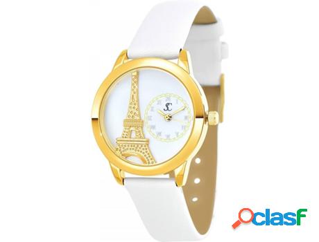Reloj SC_CRYSTAL Torre Eiffel (bañado a rodio - Blanco)
