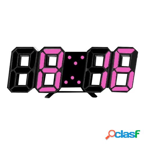 Reloj de pared LED 3D multifuncional Bloqueo de mesa digital