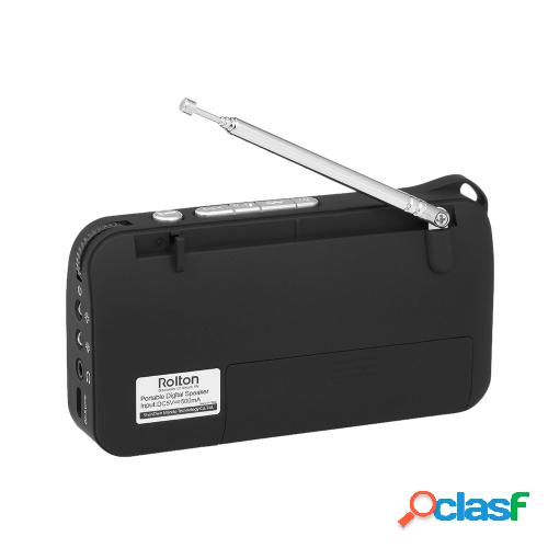 Rolton W405 FM Radio digital Portátil USB con cable Altavoz