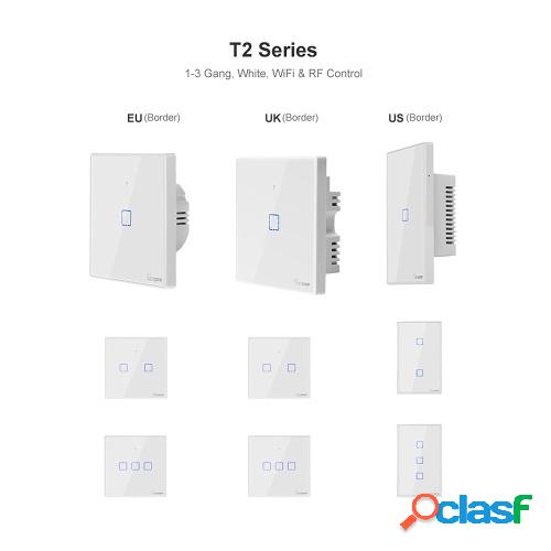 SONOFF T2UK3C-TX Interruptor de luz de pared WiFi