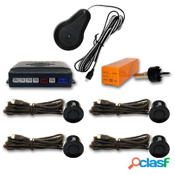 Sensor aparcamiento 4 detectores Verde oscuro ultrasonidos y